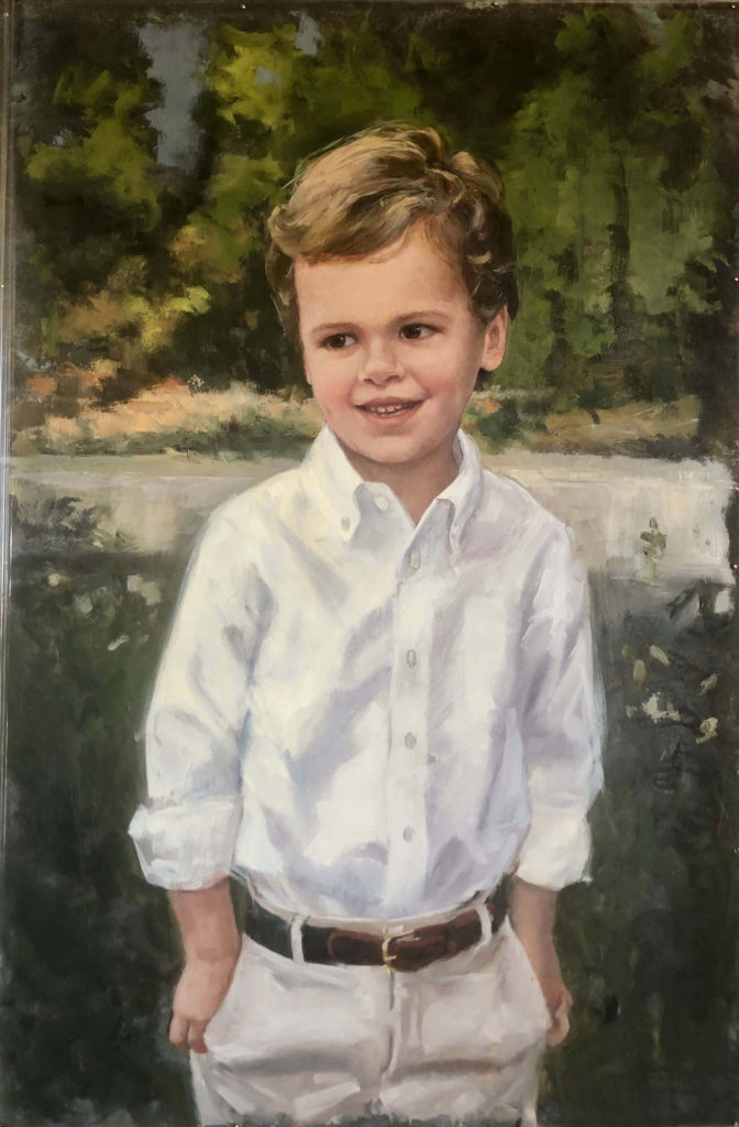 Glenda Brown Life on Canvas or Copper little brown headed boy